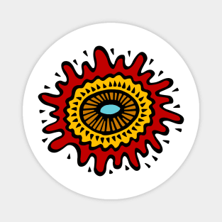 Splashed Mandala Magnet